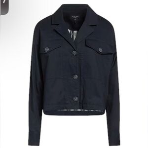 Rag & Bone Jessie Shirt Jacket in Navy Large NEW MSRP $525